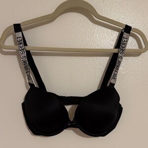 Victoria's Secret Black Bra with embellished straps